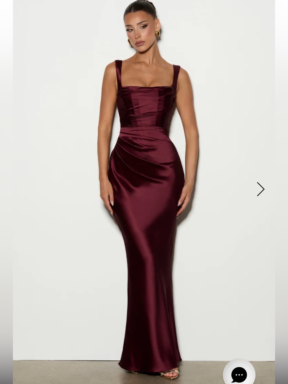 CALANTHE MAXI DRESS - CHERRY LACQUER